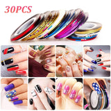 Set di spilli e decorazioni per nail art, Set di accessori per decorazione nail art, 15 pezzi di pinsel, 5 adesivi in ​​rilievo, 5 penne a punti, strasssteine ​​​​Nägel, ultra-colori paillette di gel per unghie artistiche