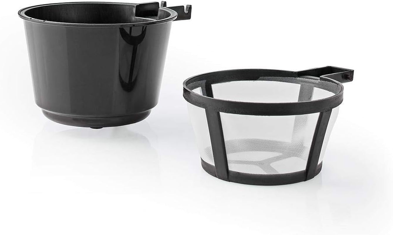 Espressore NEDIS - Caffè filtrato - 0,4 l - 1 tazza - Timer - Nero / Argento