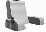 Cuscino per lettura a cuneo, Cuscino per schienale letto, Cuscino per braccioli per TV, Libri, Giochi, Camera da letto, Supporto per la schiena (Grigio/Bianco, Standard)