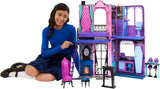 Casa delle bambole Monster High Buh-tique Hotel, set da gioco pieghevole con sorprese spaventose in ogni stanza e oltre 13 set da gioco, inclusi mobili e accessori, JBF16