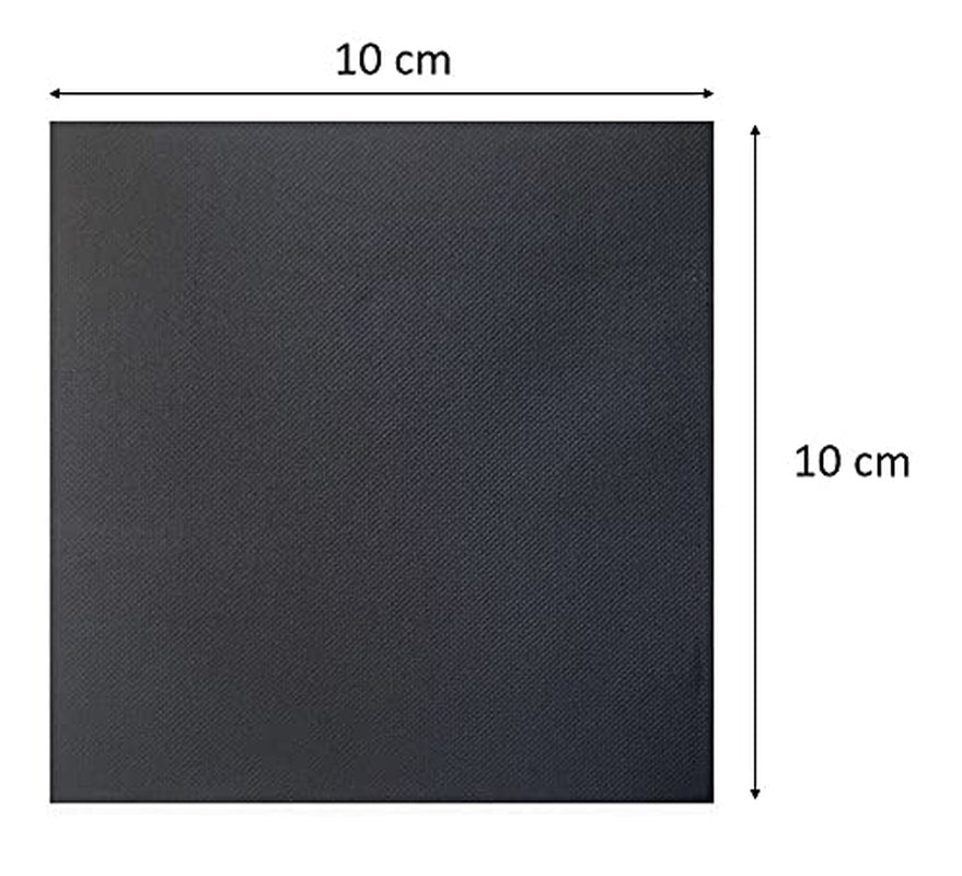 Saten Ser22104961 Cocktail, tovaglioli 20 X 20, 2 strati, piega 1/4, 100 tovaglioli, Punta-Punta, nero
