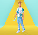 Simba Steffi Love Kevin Doll indossa un top con stampa di palme e fantastici jeans, include occhiali da sole, 30 cm, età 3+