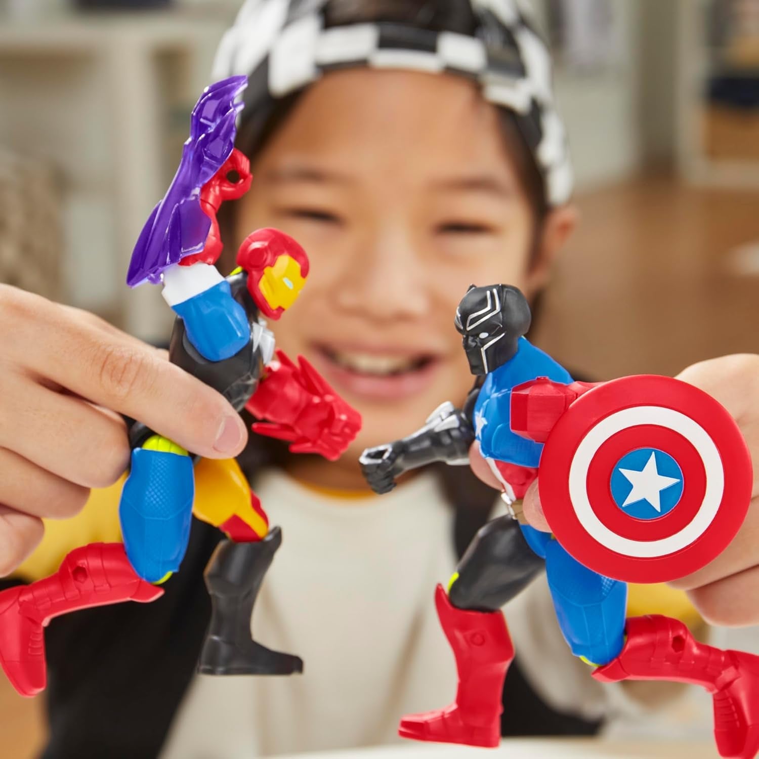 Mixmashers Marvel Capitan America Avengers Mix-And-Match Action Figure e accessori Action figure Naty Shop