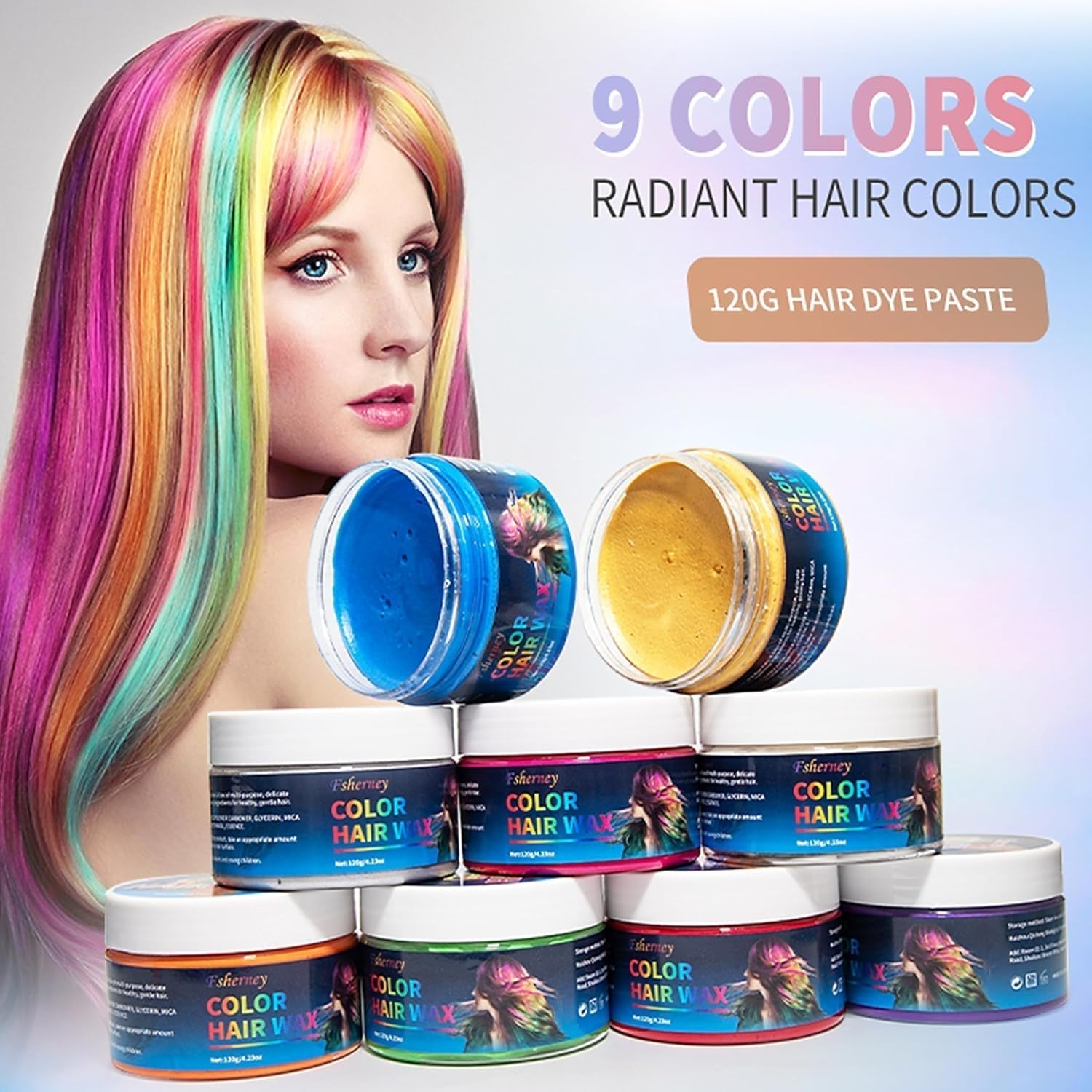 Tintura Per Capelli Verde Temporanea - Cera Colorante Per Capelli, Tonalità Per Capelli Per Uomini Donne, Pomata Per Capelli Naturale, Cera Colorante Per Capelli Con Clip Colorate Per Colorazioni Pazzesche Per Feste (4,23 Once, Verde) Naty Shop Tinture Per Capelli