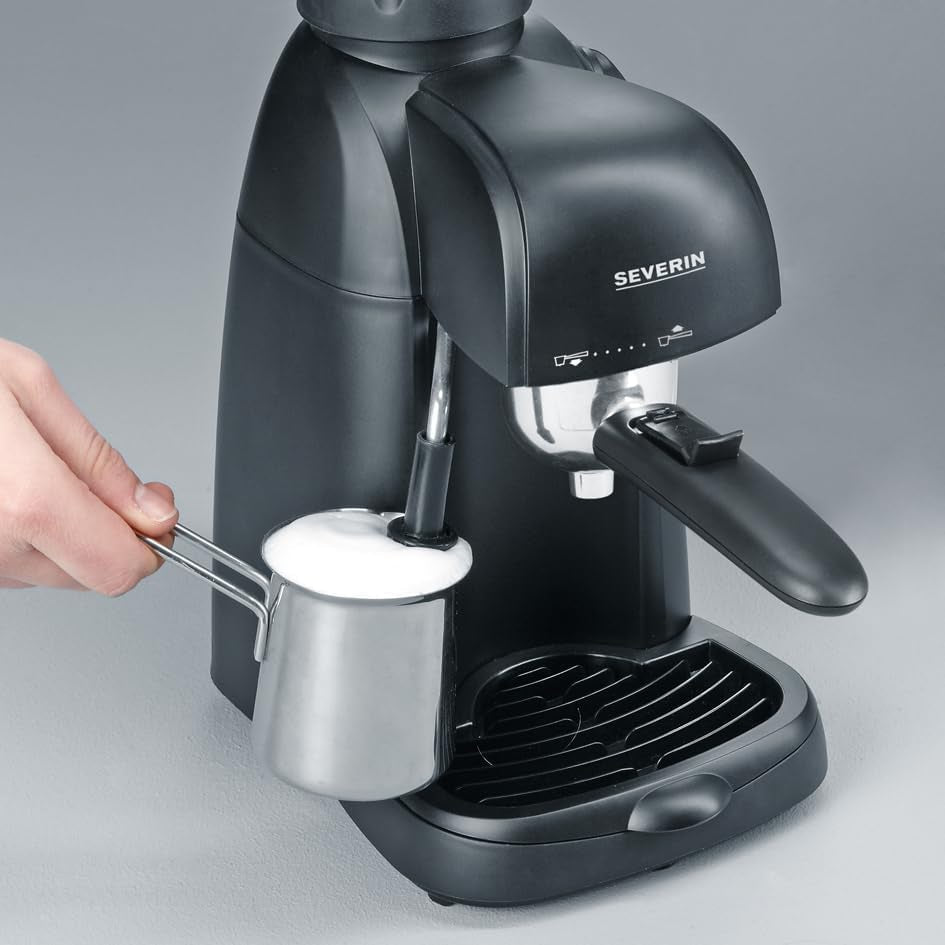 Macchina per caffè espresso SEVERIN KA 5978 (include ciotola e misurino, fino a 4 tazze) nero, Standard