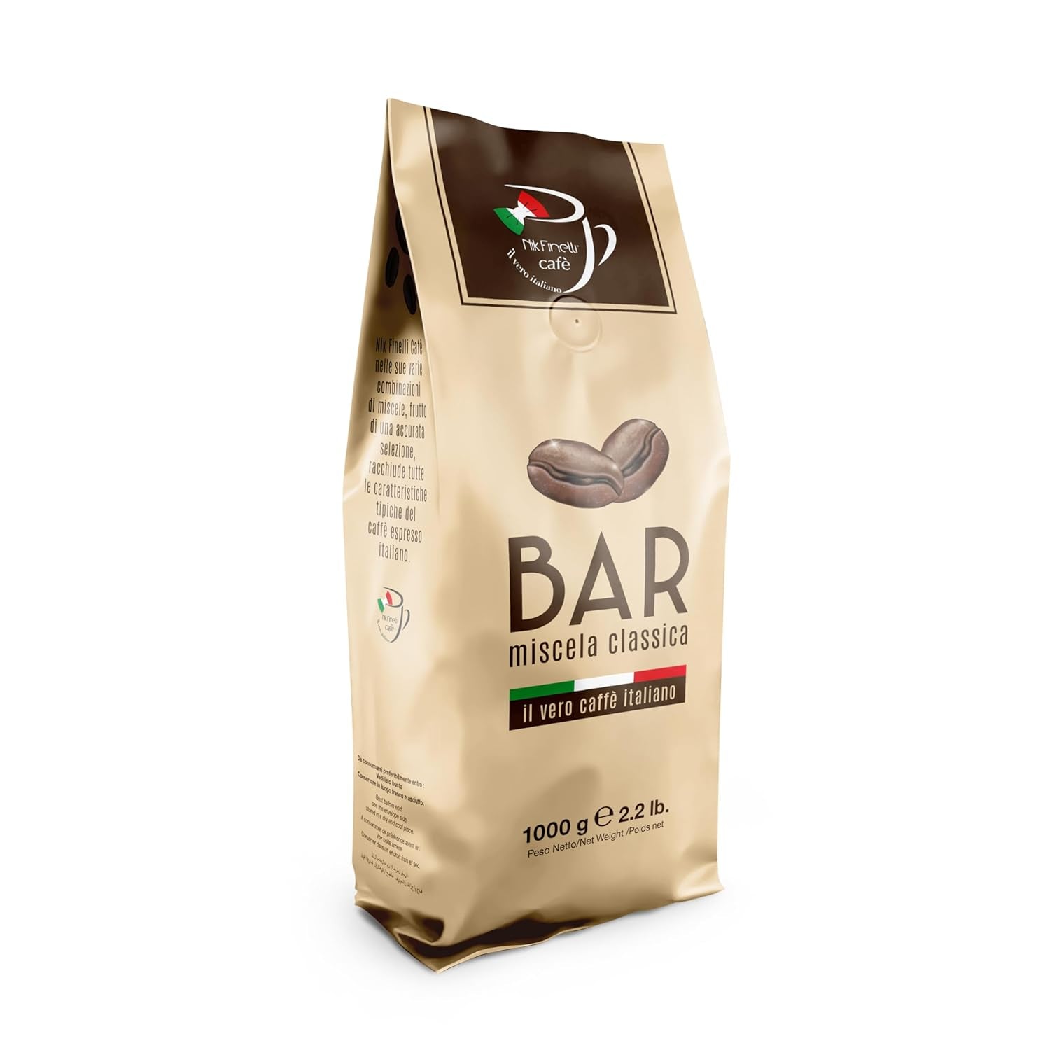 NIK CAFE' – Miscela Classica – caffè in grani tostati. Sua Eccellenza, quello robusto. Robusto al 100%.