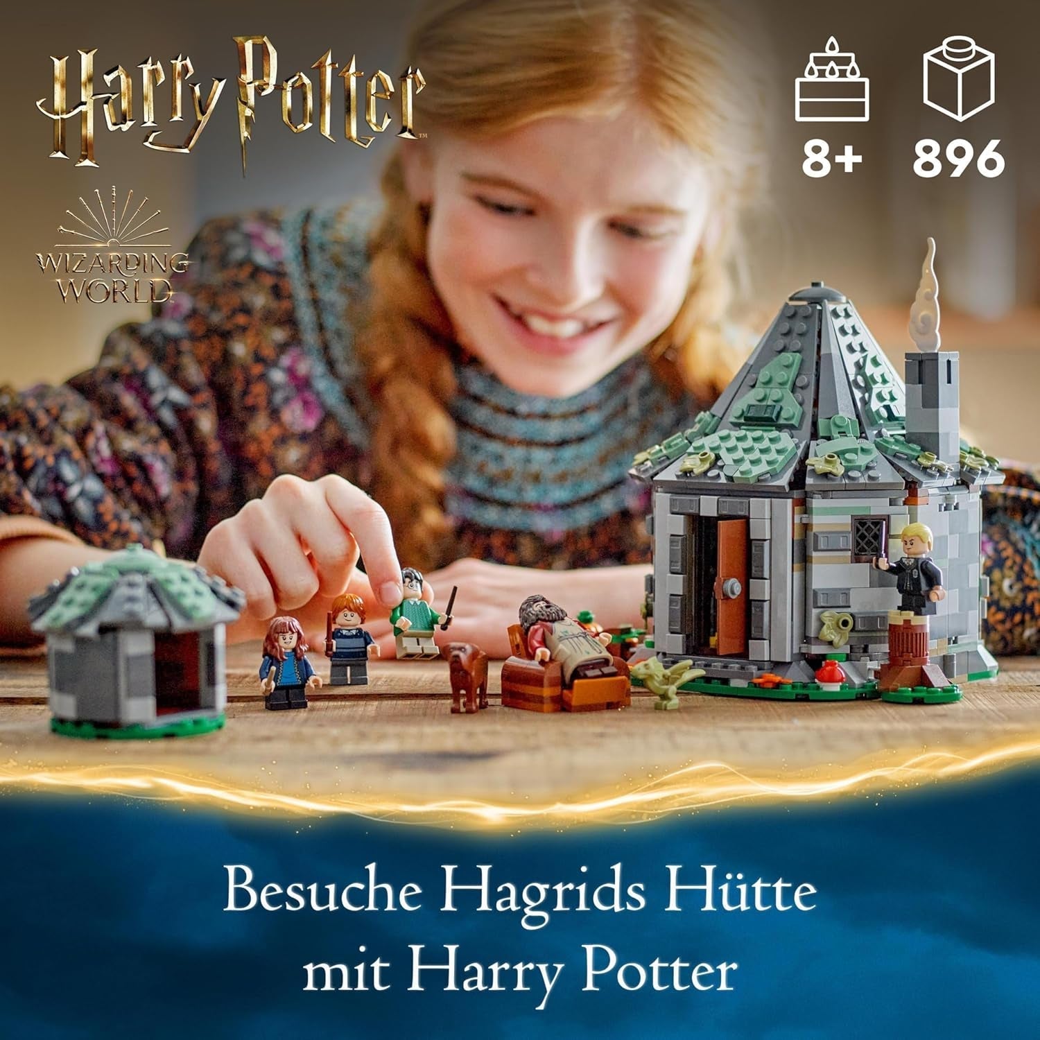 LEGO Harry Potter La capanna di Hagrid: set una visita inaspettata con 5 mini personaggi e 2 personaggi di animali, regalo per donne e uomini, giocattolo di avventure magiche, set fantasy 76428 Set di costruzione Beuche den LEGO-Store
