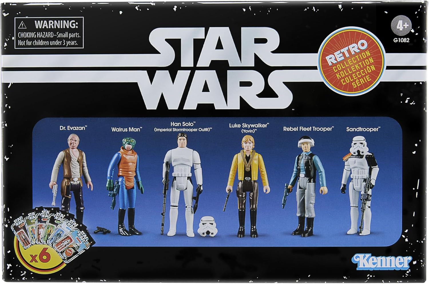 Collezione retrò di Star Wars Star Wars: A New Hope Confezione multipla da 6 action figure Action figure da 9,5 cm Naty Shop Titolo predefinito