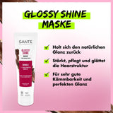 SANTE Naturkosmetik Glossy Shine Mask estratto di foglie di betulla biologica + 3x complesso proteico, maschera per capelli idratante e senza siliconi, cura dei capelli vegana per maggiore lucentezza e morbidezza, 150 ml Naty Shop Hair Mask