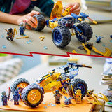 LEGO NINJAGO Buggy fuoristrada Ninja di Arin, giocattolo Ninja con auto, drago e 4 mini personaggi, modello di buggy set avventura per bambini, regalo di compleanno per ragazzi e ragazze di 7 anni 71811 Set da costruzione Beuche den LEGO-Store