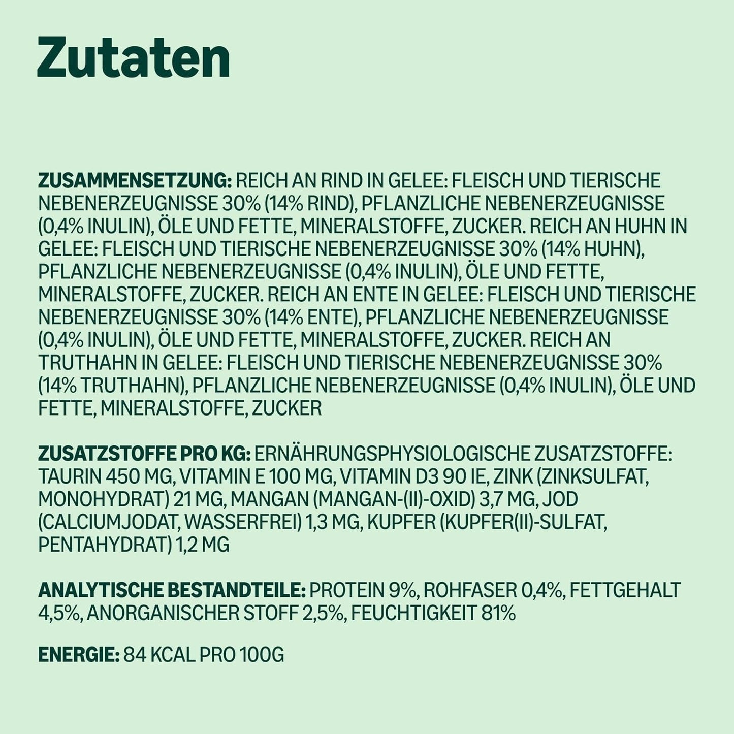 Alimento umido per gatti Amazon senza cereali per gatti adulti Selezione carne in gelatina 4,76 kg 56 confezioni da 85 g (precedentemente Lifelong)