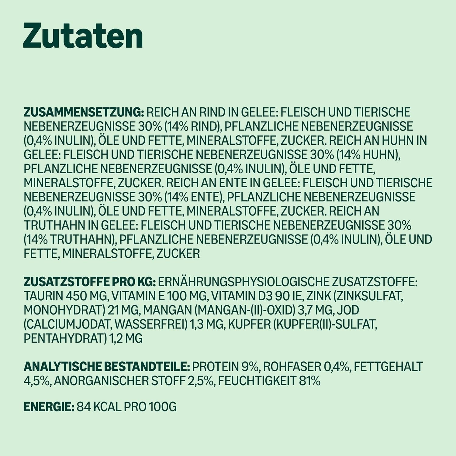 Alimento umido per gatti Amazon senza cereali per gatti adulti Selezione carne in gelatina 4,76 kg 56 confezioni da 85 g (precedentemente Lifelong)