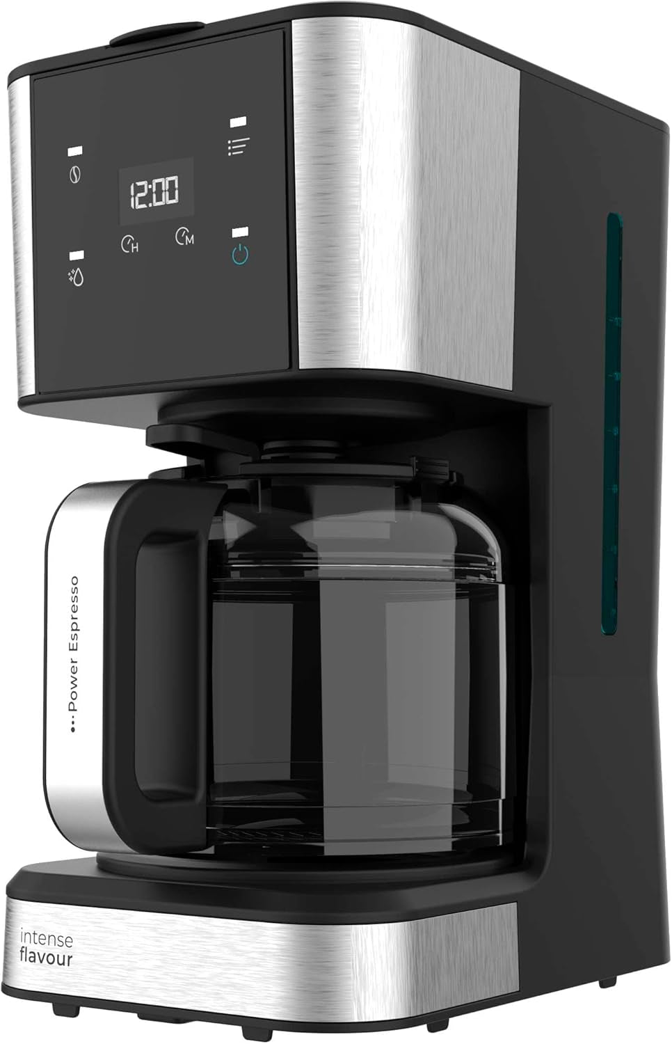 Espresso con filtro Cecotec Coffee 66 Drop and Touch, potenza 950 W, 1,5 L, 12 tazze, touch screen, caraffa in vetro, timer 24 ore, 6 interruttori, filtro a rete riutilizzabile