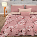 PETTI Artigiani Italiani - Trapunta invernale, Trapunta invernale, Trapunta semplice, Double face, Stampa monocolore e digitale, Microfibra anallergica 100%, Trapunte e piumini Made in Italy Naty Shop Floral 21 Powder Una Piazza E Mezza
