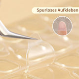 20 compresse adesive per unghie in gelatina - Cuscinetti adesivi biadesivi trasparenti e resistenti, impermeabili, riutilizzabili, stampa sulle unghie Set manicure fai da te Accessori per unghie