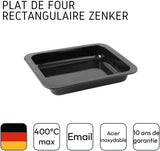 Zenker Ofenbackform (33 X 5 X 25 Cm) SPECIAL COOKING, Rechteckige Auflaufform Mit Enamelle-Versiegelung, Backform Mit Extra Hohem Rand (Farbe: Schwarz), Menge: 1 Stück Stampi e vassoi per cuocere Naty Shop