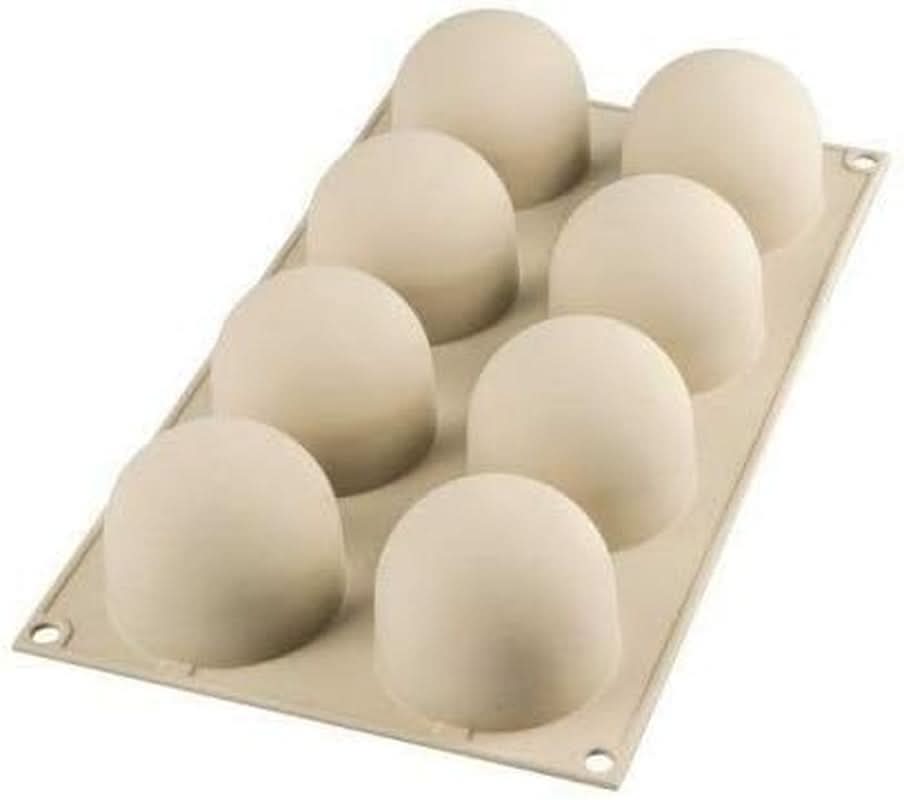 Silikomart, Stampo per Torte Tartufo in silicone, 8 Porte Singole, Ø 62 H 52 mm Cucina Naty Shop