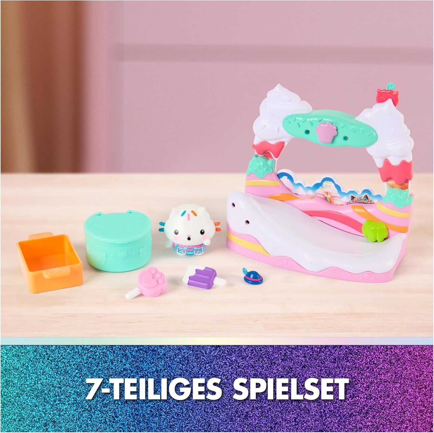 DREAMWORKS GABBY'S DOLLS HOUSE: THE MOVIE - Il dolce set da gioco sul balcone di Kuchi con personaggi della casa delle bambole e accessori per bambini dai 3 anni in su