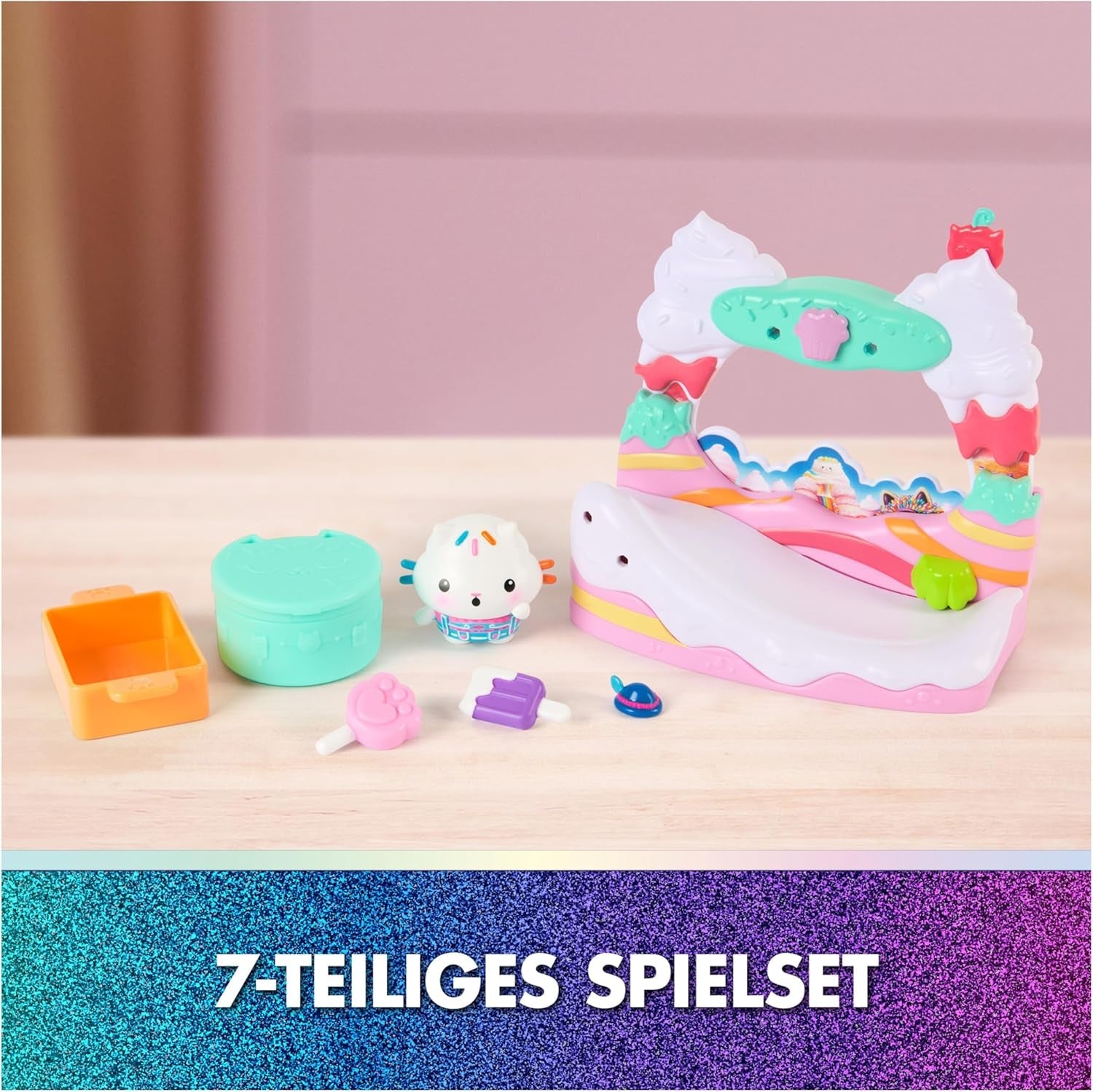 DREAMWORKS GABBY'S DOLLS HOUSE: THE MOVIE - Il dolce set da gioco sul balcone di Kuchi con personaggi della casa delle bambole e accessori per bambini dai 3 anni in su