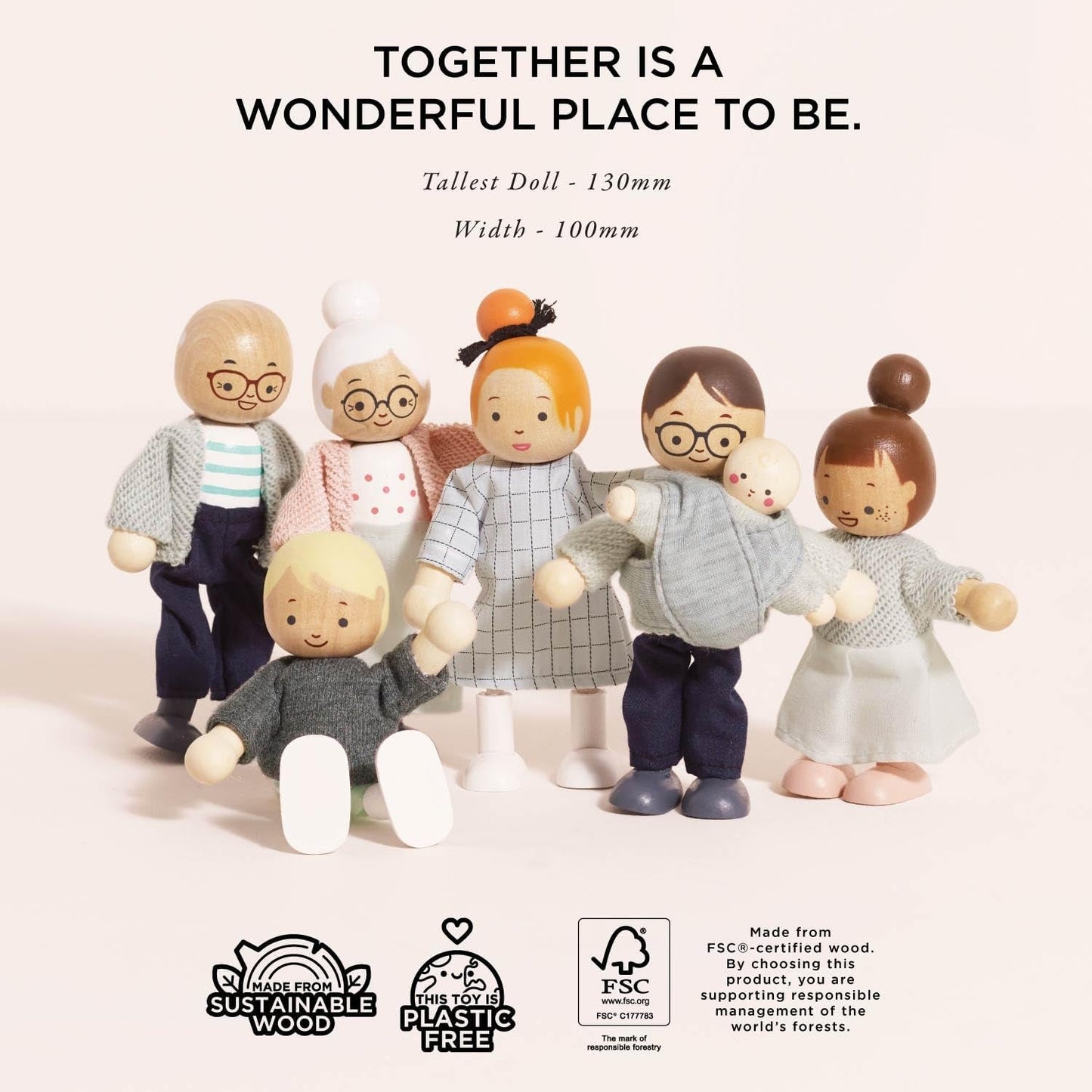 – Set da gioco per la casa delle bambole in legno della mia famiglia di bambole | Set di accessori per casa delle bambole Daisylane per ragazze - Adatto a partire dai 3 anni P053