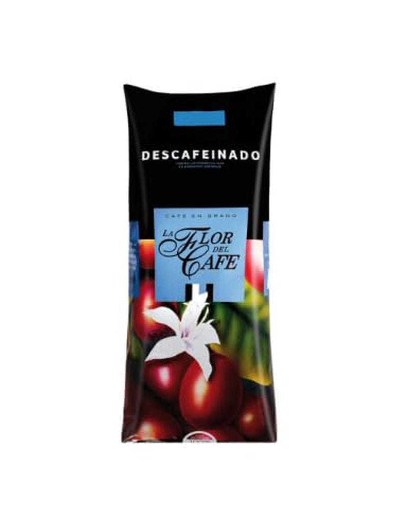 Caffè decaffeinato in grani Flor del Café, 100% Arabica, chicchi interi, tostatura medio-scura, 10 kg (10 x 1 kg), certificato UTZ