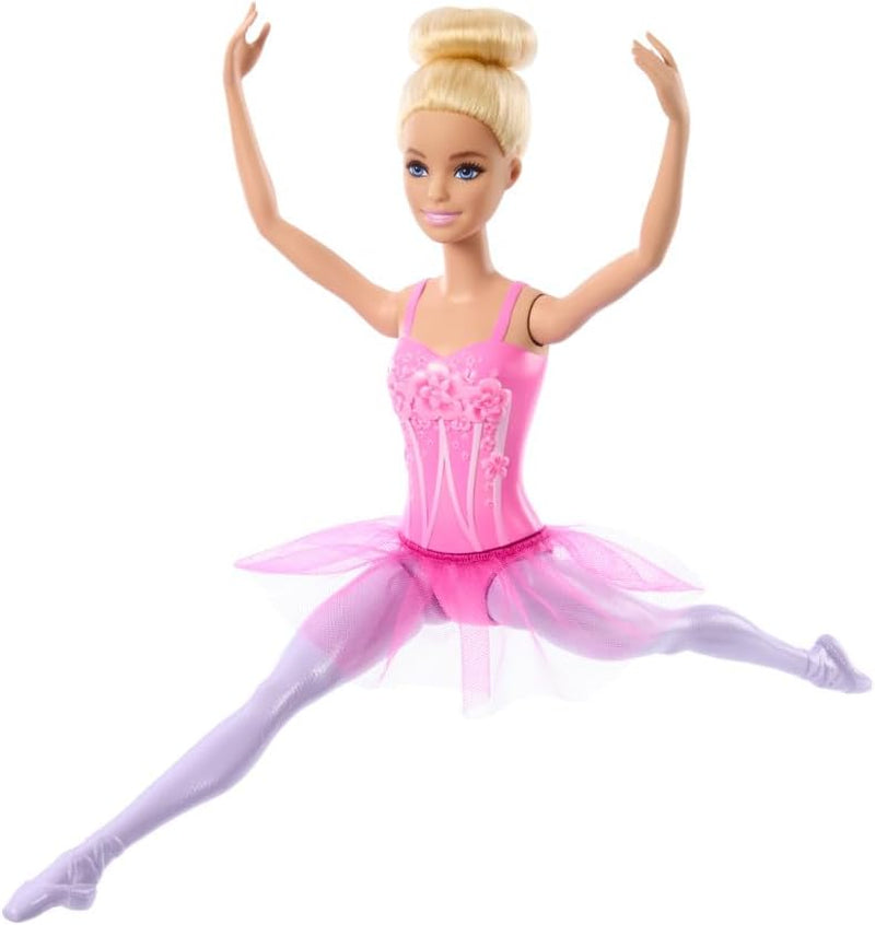 Barbie Ballerina Bambola Bionda alla moda con tutù lilla staccabile con braccia da balletto e scarpe a punta HRG34