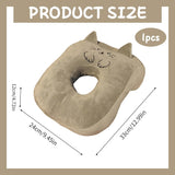 Cuscino per Dormire da Ufficio in Memory Cotton Simpatico Cuscino per le Orecchie Morbido Cuscino per Dormire Cuscino per Le Orecchie per Dormiente Laterale per Donne Ragazze Bambini (Gattino Grigio) Cuscini Ortopedici Cervicali Naty Shop