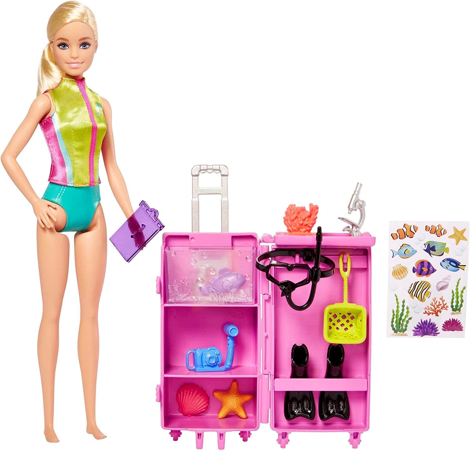 Serie Barbie Puoi Essere Tutto, Biologa Marina, 1x Bambola con Capelli Biondi, Costume da Bagno, Delfino, Accessori, Regalo per Bambini, Giocattolo Età 3+, HMH26