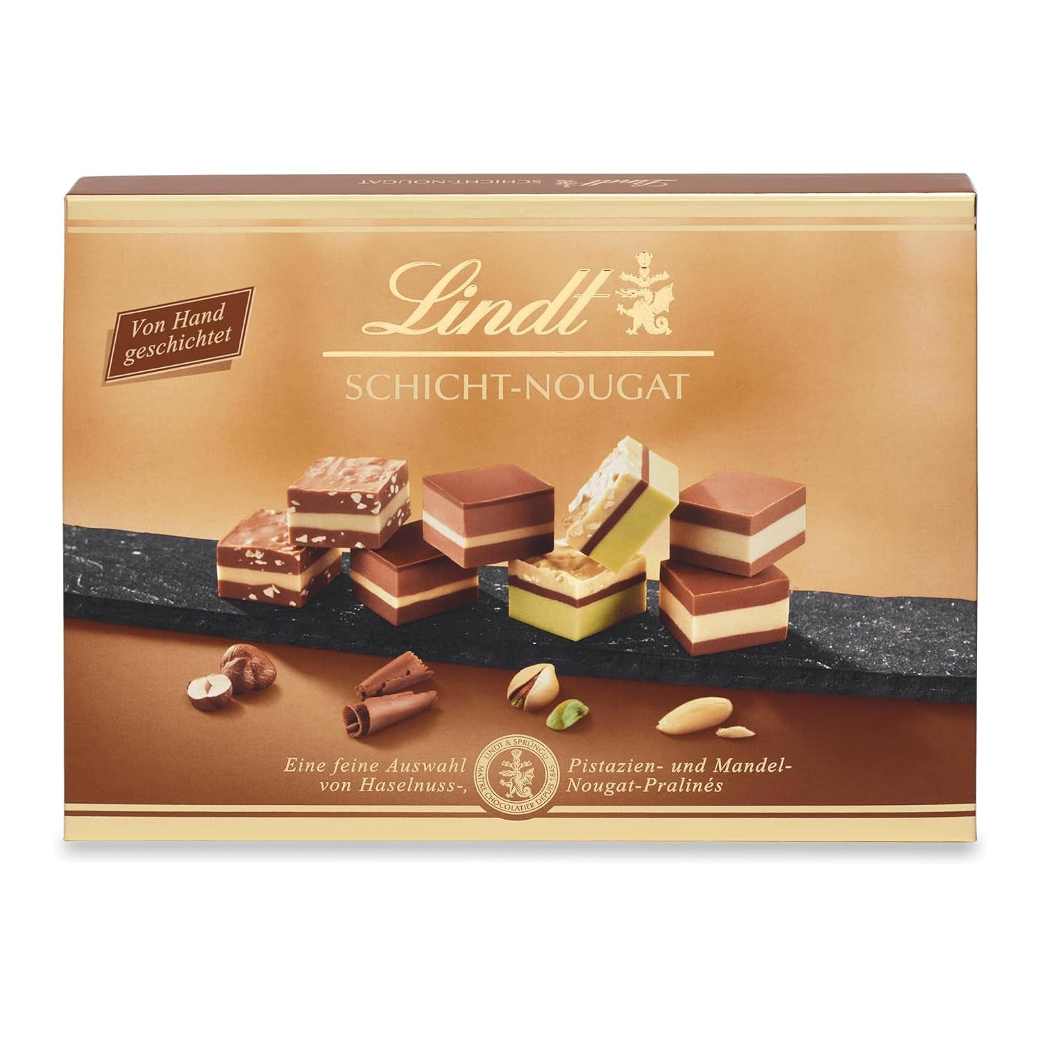 Lindt, Scatola da 12 Specialità di Pan di Zenzero con Mandorle, Nocciole e Pistacchi, 125 grammi Naty Shop Default Title