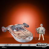 Collezione vintage Star Wars Landspeeder e Luke Skywalker, action figure e veicolo Star Wars: Una nuova speranza, action figure da 9,5 cm Naty Shop