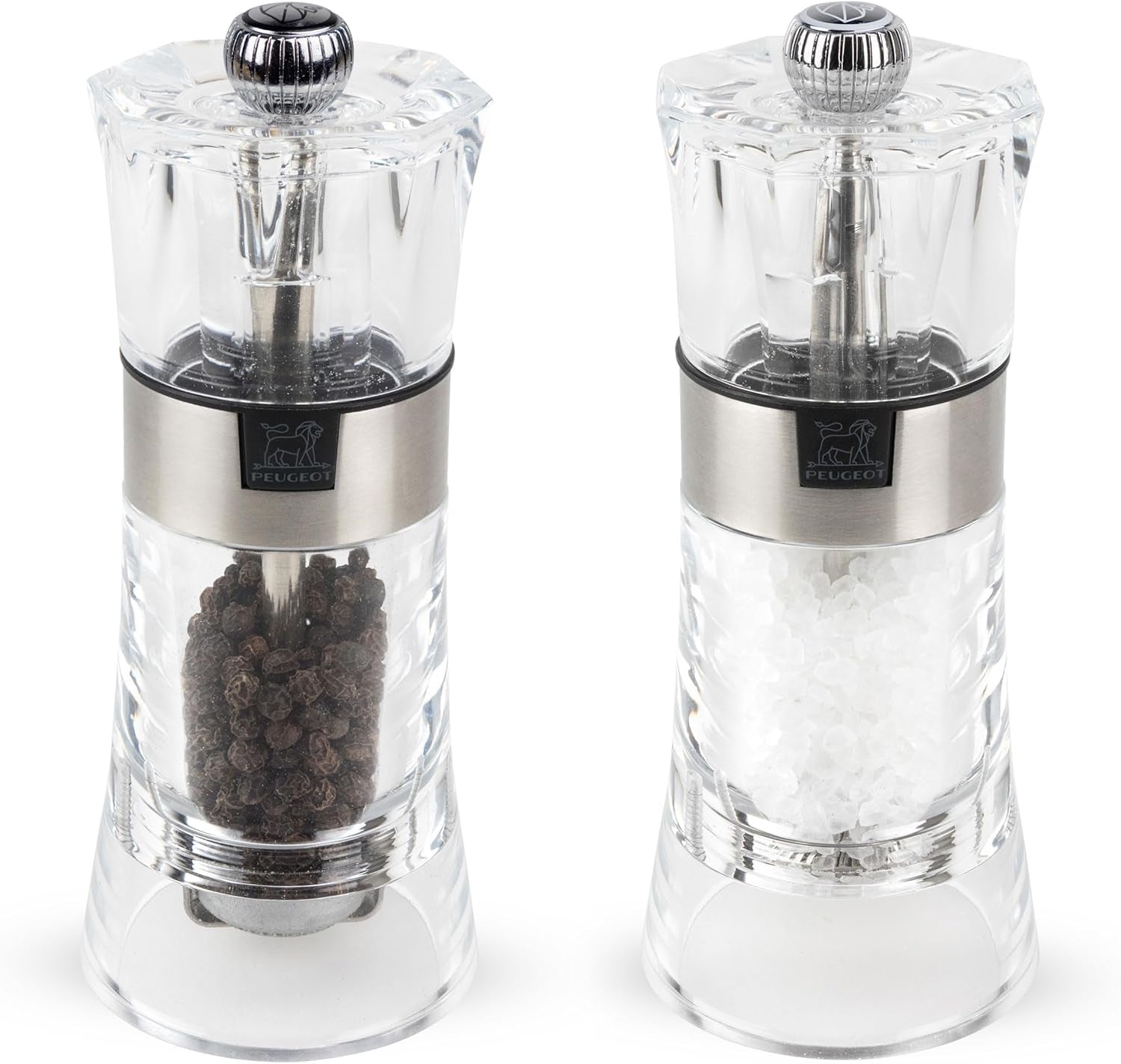 OSLO Duo acrilico/acciaio inox 14 cm Macinini e Macinini Naty Shop Set macinapepe e sale