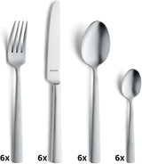 Amefa Ventura Set Posate 6 Persone, 24 Parti, Acciaio Inossidabile 18/0, Cucina Naty Shop