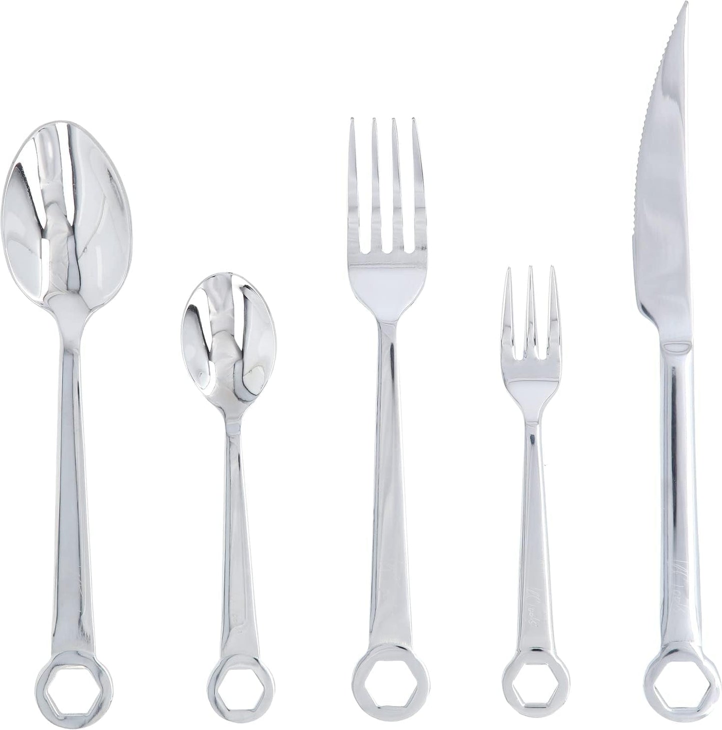 Set posate 5 pezzi, acciaio inox Kitchen Naty Shop