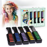 Magicat Set Gessetti per Capelli per Bambine I 10 Colori Lavabili e 5 Elastici per Capelli I Regalo per Bambine dai 4 ai 10 Anni I Regalo Creativo per la Festa di Compleanno dei Bambini 2025 I Tinture per Capelli Sicure e Colorate Naty Shop 80 G (1 Confezione)