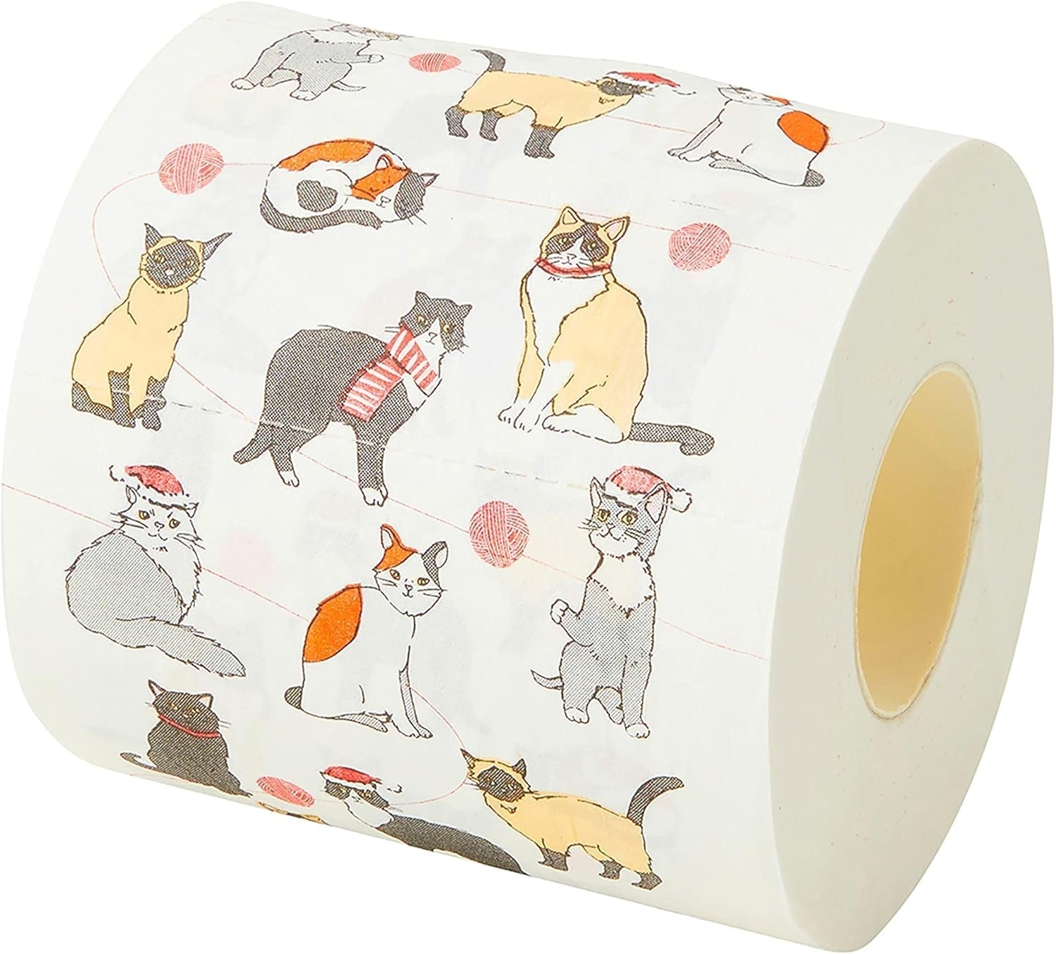Talking Tables Carta igienica per gatti, Divertente accessorio da bagno, Regali di Natale, BC-PET-T-ROLL-CAT, Rosso, Taglia unica
