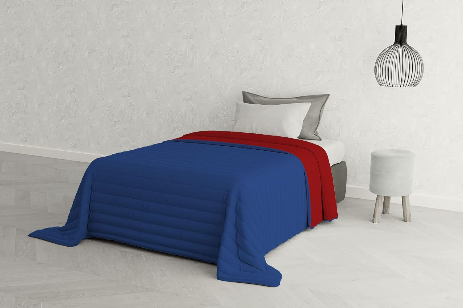 Biancheria da letto italiana Estivo letto singolo, lino, Acqua, 170 X 270 Cm Piumini e trapunte Naty Shop Rosso / Blu 170 X 270 Cm
