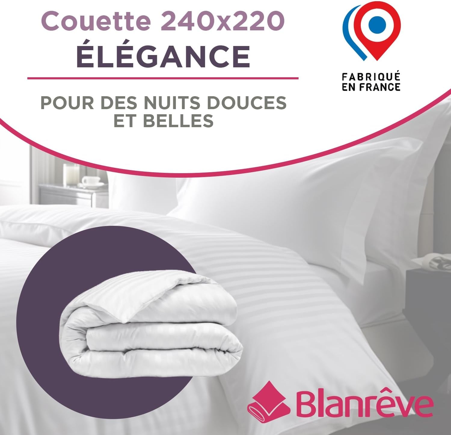 Caldo, Raso, Righe, 400 G/M², 240 X 220 Cm, Microfibra, Bianco, 240 X 220 Cm Piumini e Trapunte Naty Shop