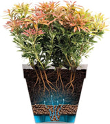elho Loft Urban Round 40 - Vasi da fiori da esterno - 100% plastica riciclata - Ø 38,5 x H 35,3 cm - Giallo/Ocra