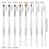 Sularpek 8 Stück Nagel Pinsel Set, Pinsel per Gelnägel, Nageldesign Pinsel, Nail Art Dotting Tools, Nailart Pinsel per Gel Acryl Nägel Nailart