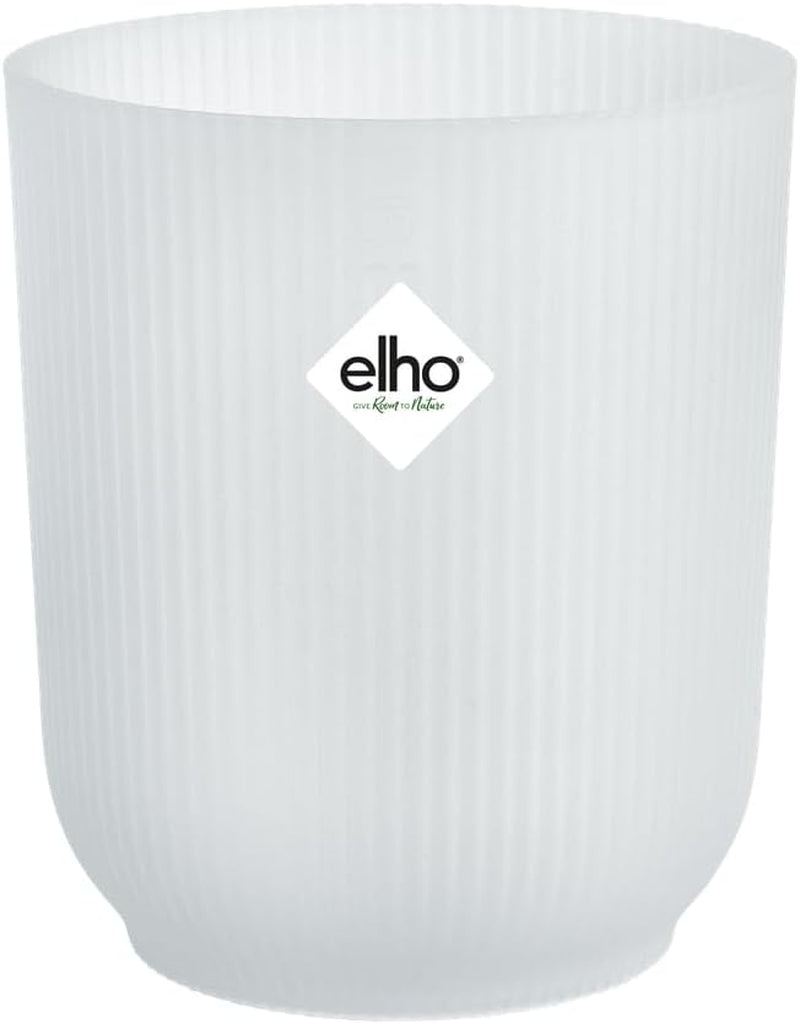 elho Vibes Fold Orchid High 12,5 cm - Vasi per orchidee da interno - Vasi da fiori da interno - 100% plastica riciclata - Bianco/Bianco seta