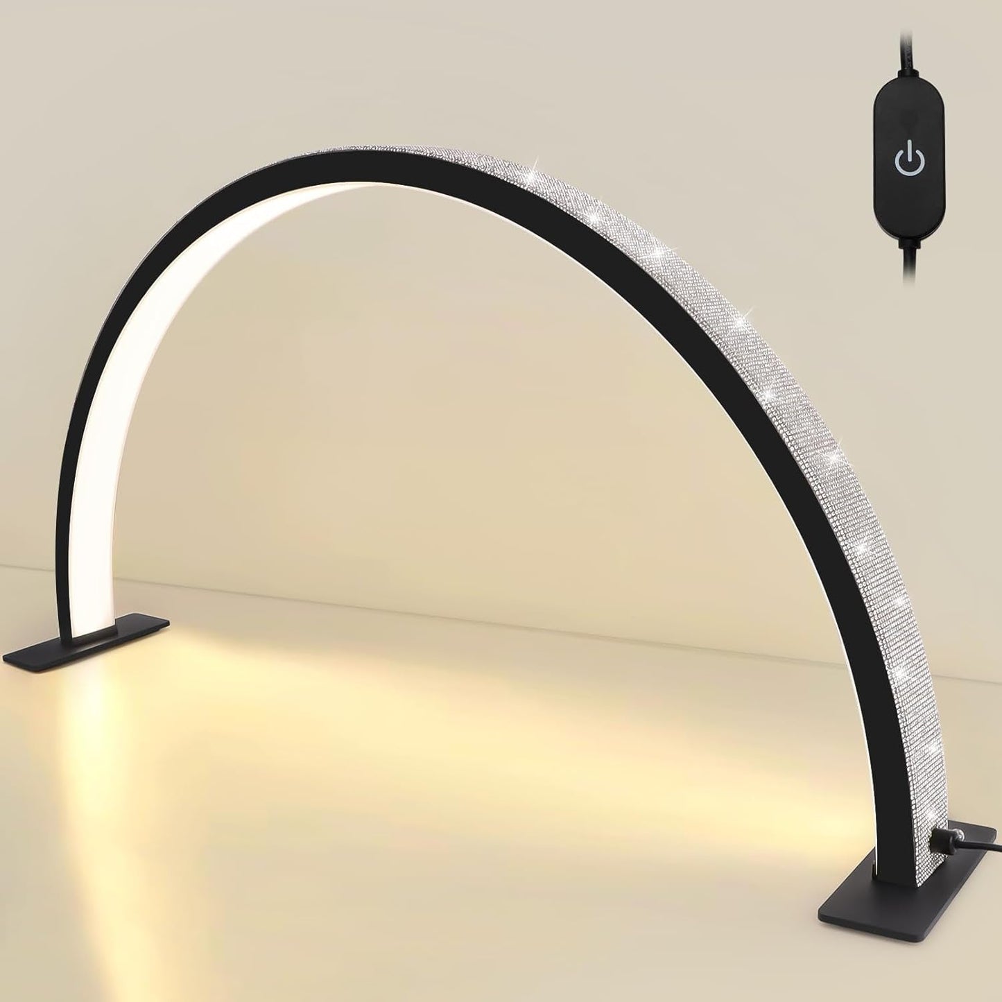 Lampadario Kalolary, Lash Lumière Pour Extensions De Cils Regglable À 360°, 3000K-6000K Demi-Lune Lamp, Lamp De Beauté (Lampada a mezzaluna)