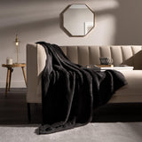 Brentford's Teddy Coperta in Pile Coperta da Letto Grande Peluche Super Morbida e Calda Copriletto per Divano Letto Nero - 150 X 200 Cm Letti e Coperte Besuche den Brentfords-Store