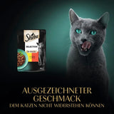 Alimento umido per gatti Sheba Selection in buste porzionate con pollo e manzo in salsa 28x85g