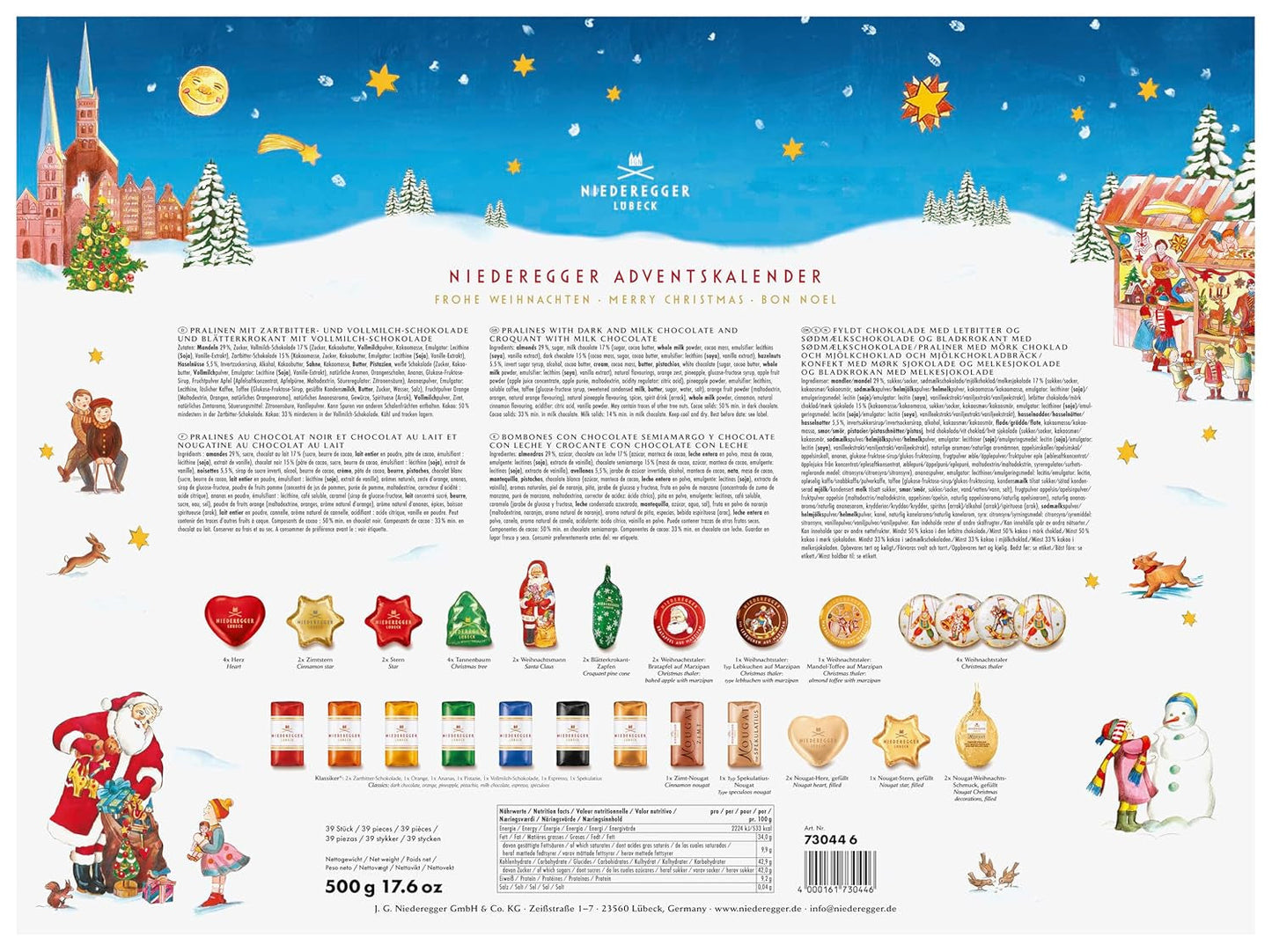 Calendario dell'Avvento Niederegger Carosello 500g