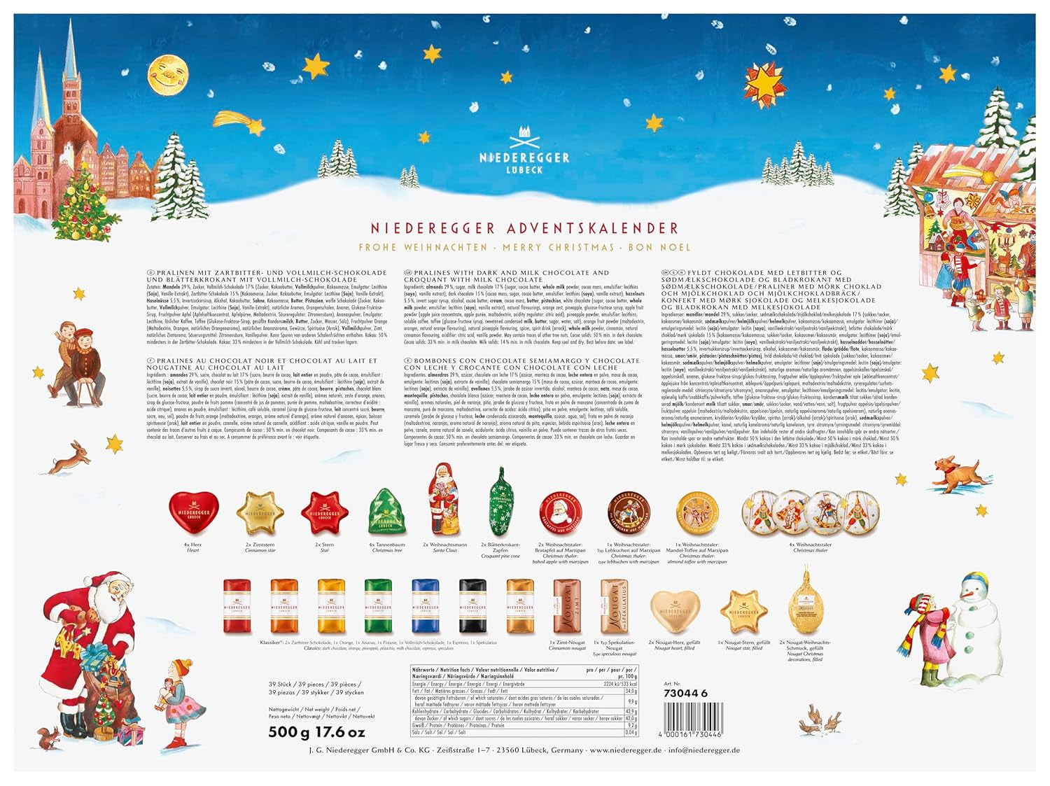 Calendario dell'Avvento Niederegger Carosello 500g