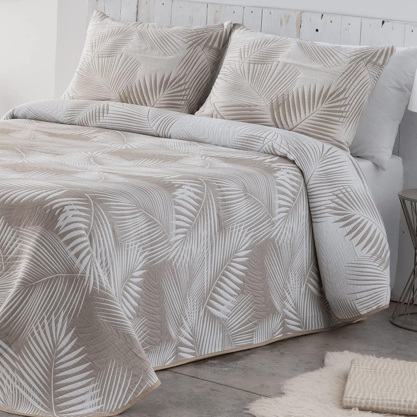 VIALMAN Sofia 30 Bouti Piumino leggero per letto matrimoniale | misura trapunta 250 X 270 cm, grigio Trapunte e trapunte Naty Shop