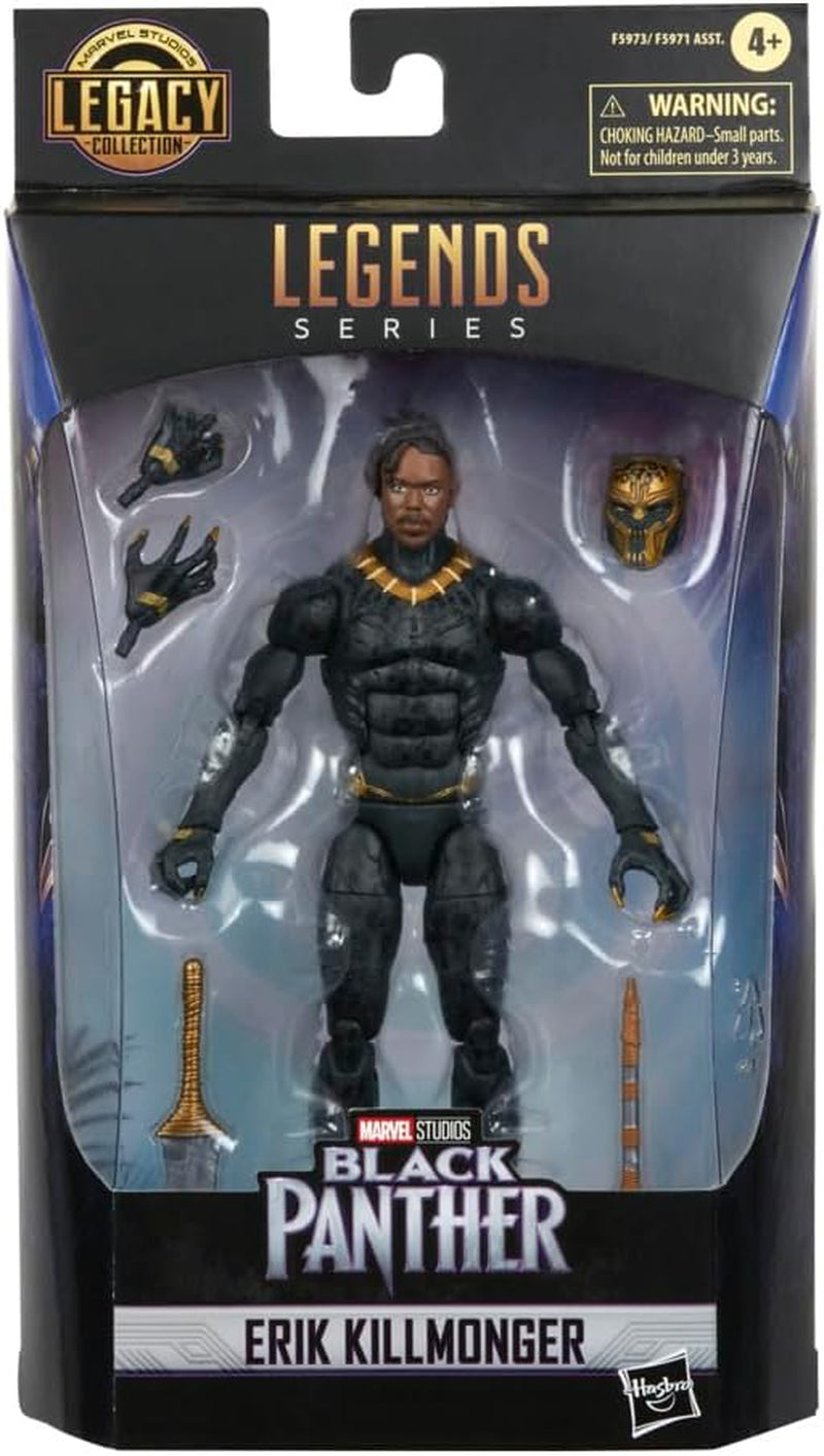 Hasbro Marvel Legends Series Black Panther Legacy Collection Killmonger 15 cm Figura da collezione con 5 accessori Action Figure Naty Shop