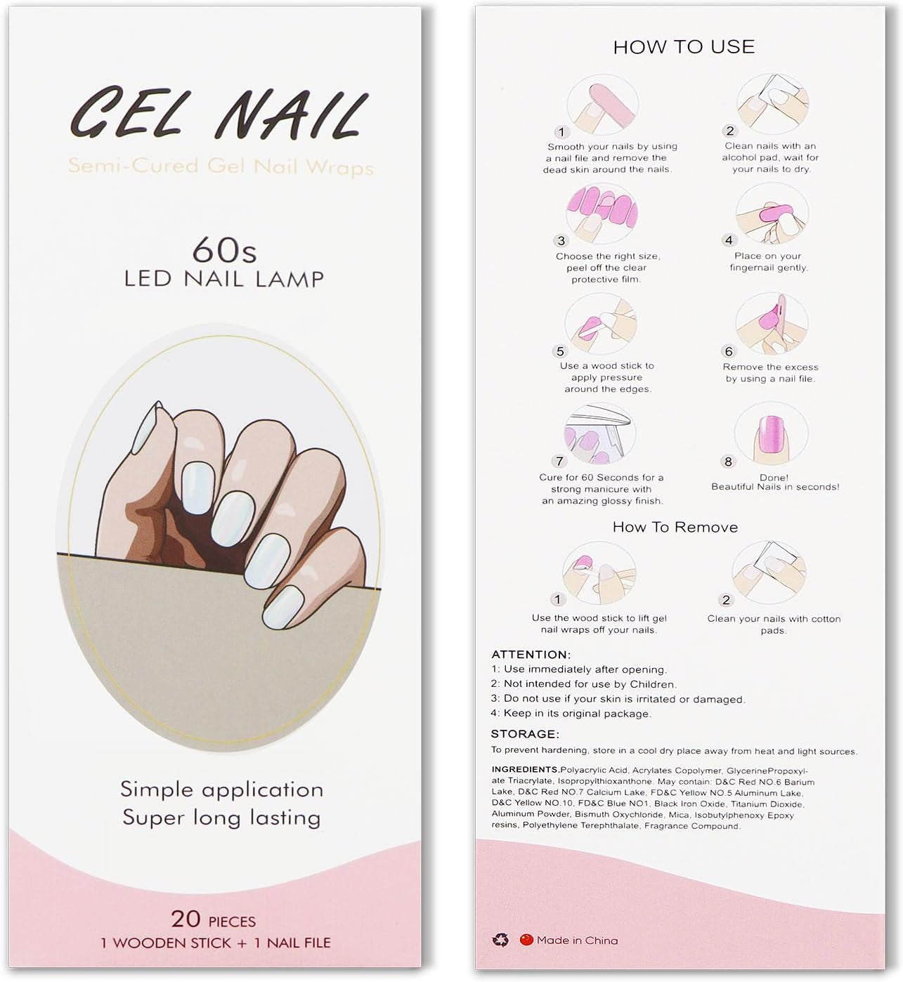 JMEOWIO Lamina per unghie Glitter Gel Lamina per unghie Adesivo per unghie autoadesivo Indurimento UV Decorazione per unghie Accessori di design