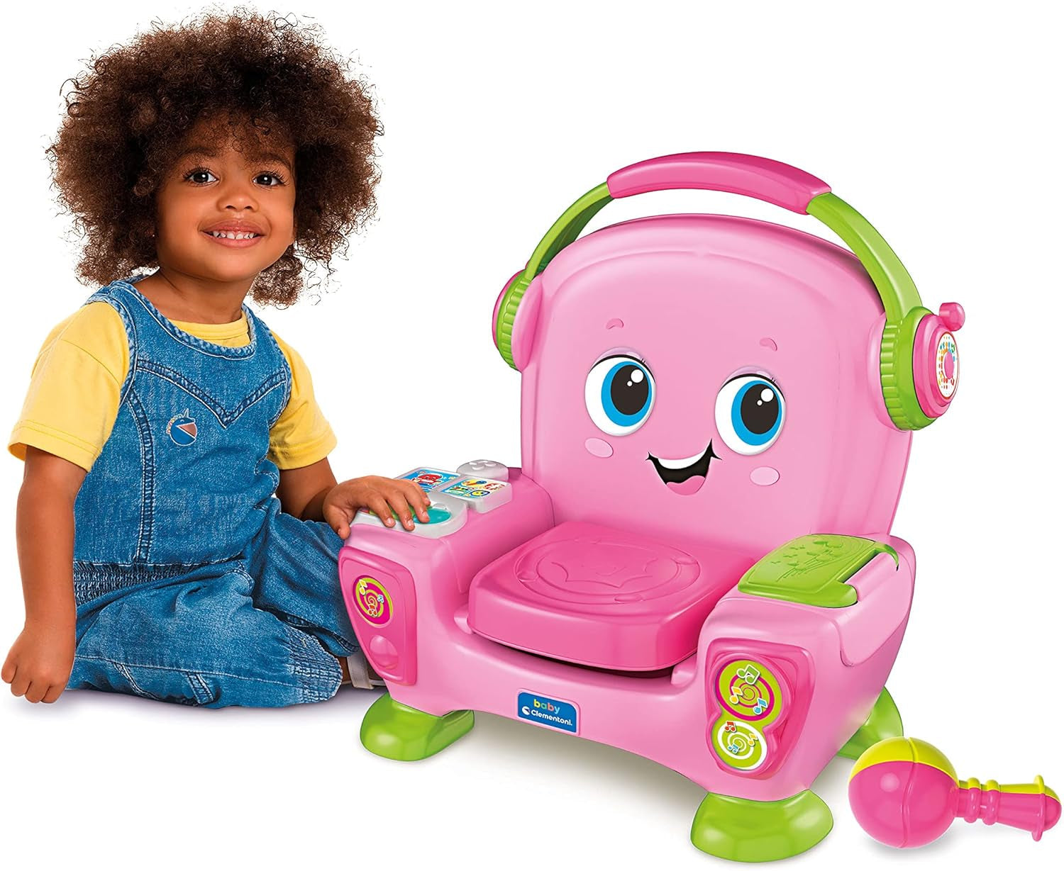 Clementoni 17755 Poltrona canto con suono e danza rosa - poltrona interattiva e multifunzionale per bambini in italiano, giocattolo 1 anno - Made in Italy, multicolore Giocattoli Bebe Naty Shop
