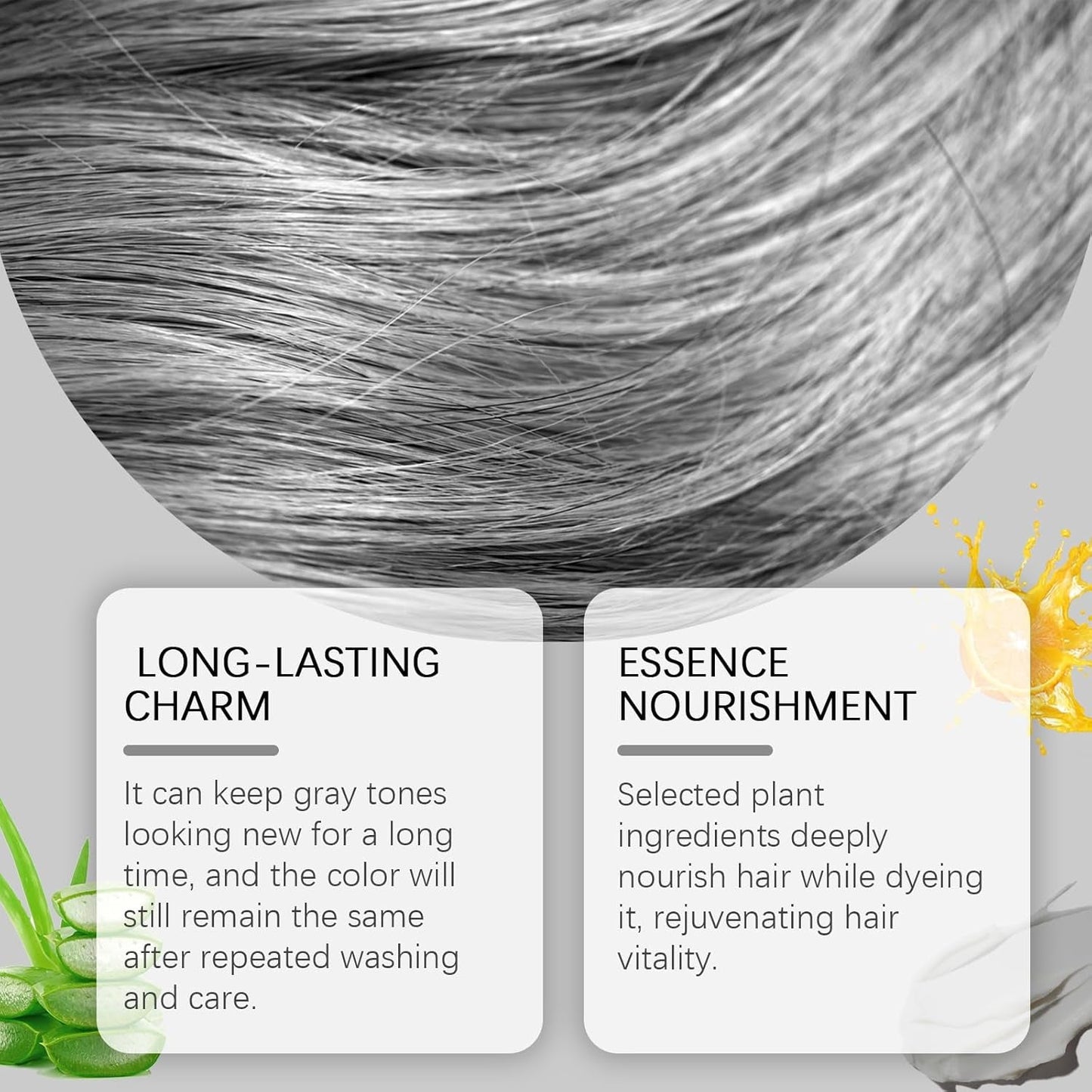 Tintura per capelli argento con estratto di essenza naturale 2 in 1, tintura per capelli argento Detroit Rain, tintura per capelli argento metallizzato, tintura per capelli argento per capelli scuri, tintura per capelli argento, tintura permanente per capelli (1 pezzo) Naty Shop Tinture per capelli